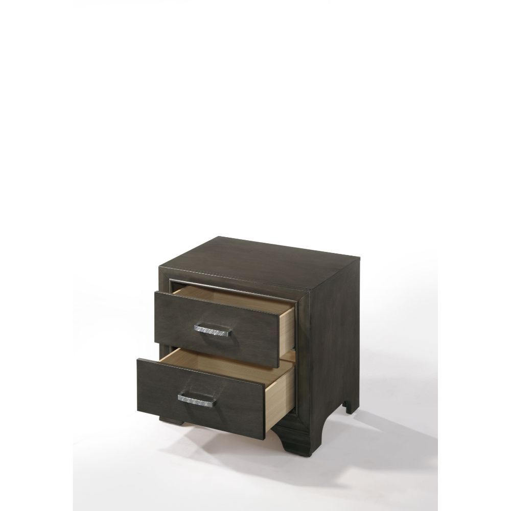 ACME Carine II - Nightstand - Gray | Meri Furniture
