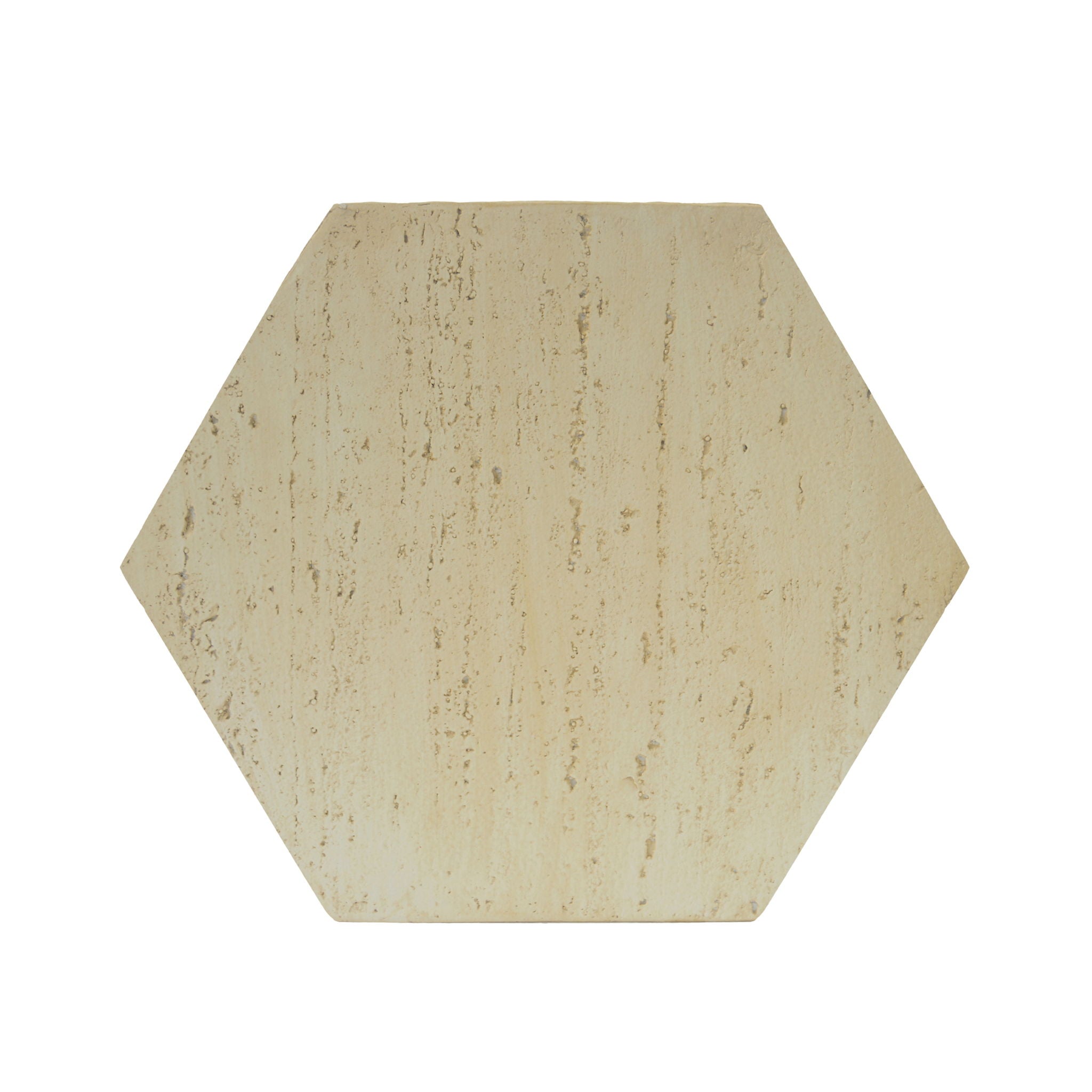 Hexagonal Archaistic Side Table High Quality Magnesium Oxide - Antique Brown