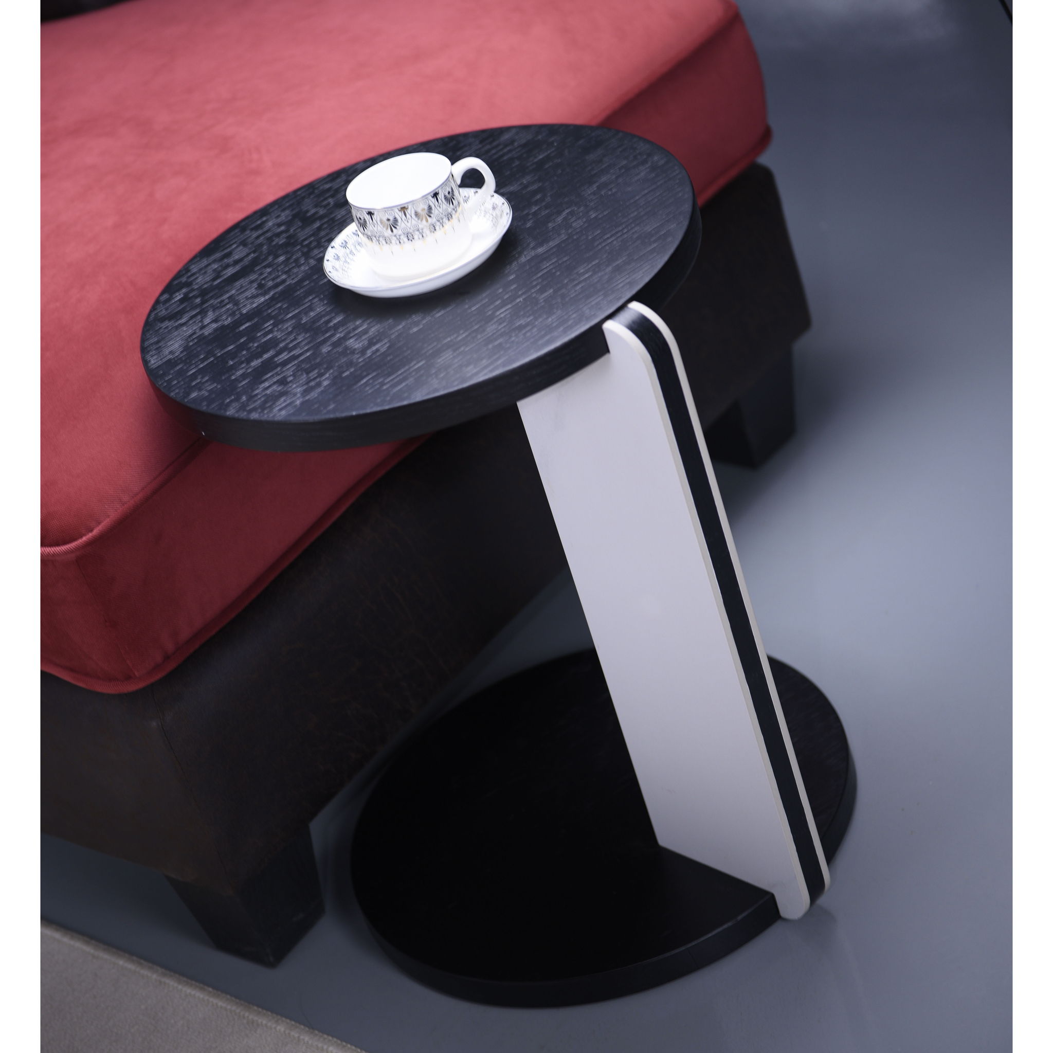 Round Coffee & End Table Set - Black