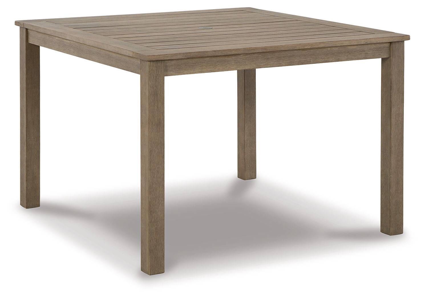 Signature Design by Ashley® Aria Plains - Brown - Square Dining Table W/Umb Opt | Meri Furniture