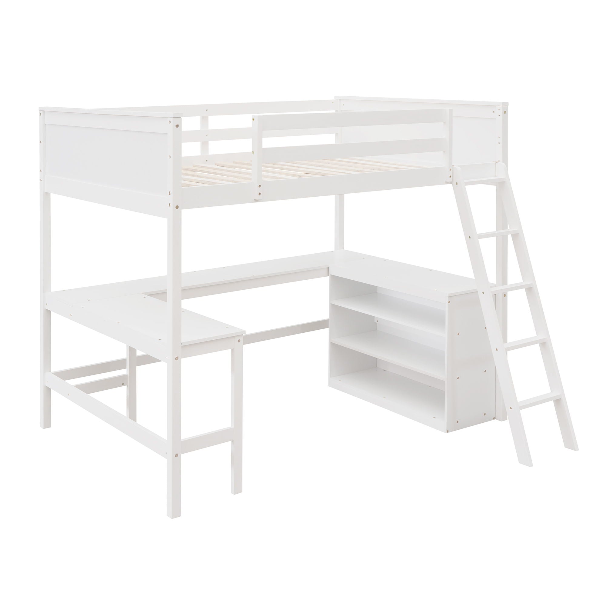Loft Bed With Shelves With Desk