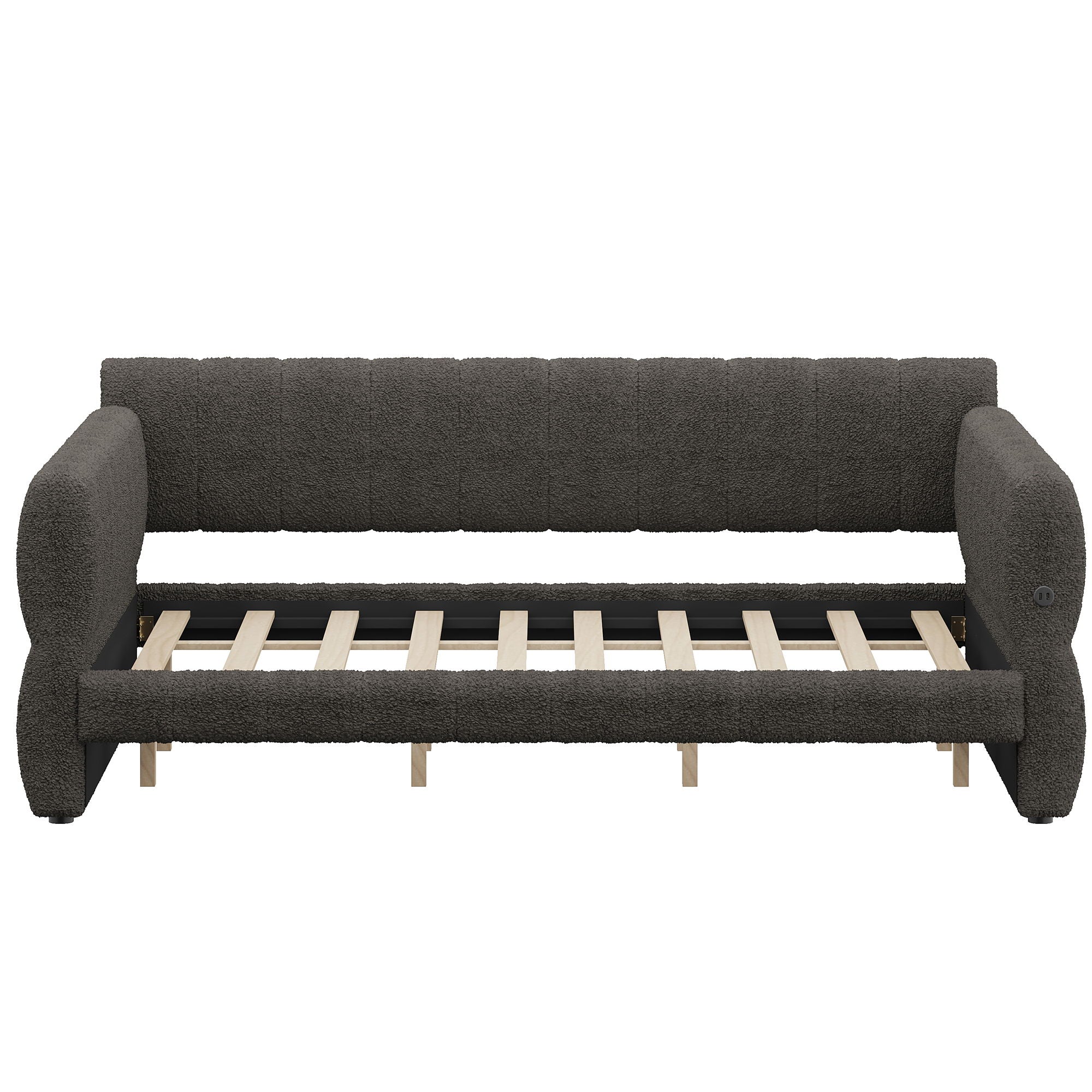 Upholstered Platform Bed With USB Charging