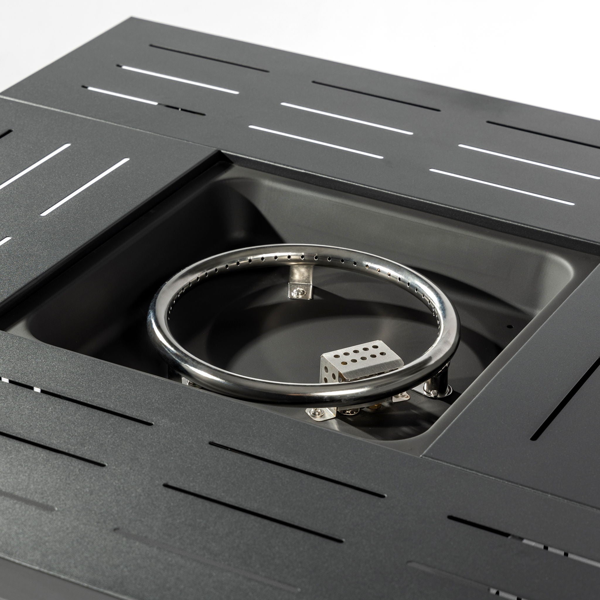 34" Propane Gas Fire Pit Table, 50000 Btu Rectangular Steel Fire Pit For Outside Patio Deck Garden Courtyard - Black