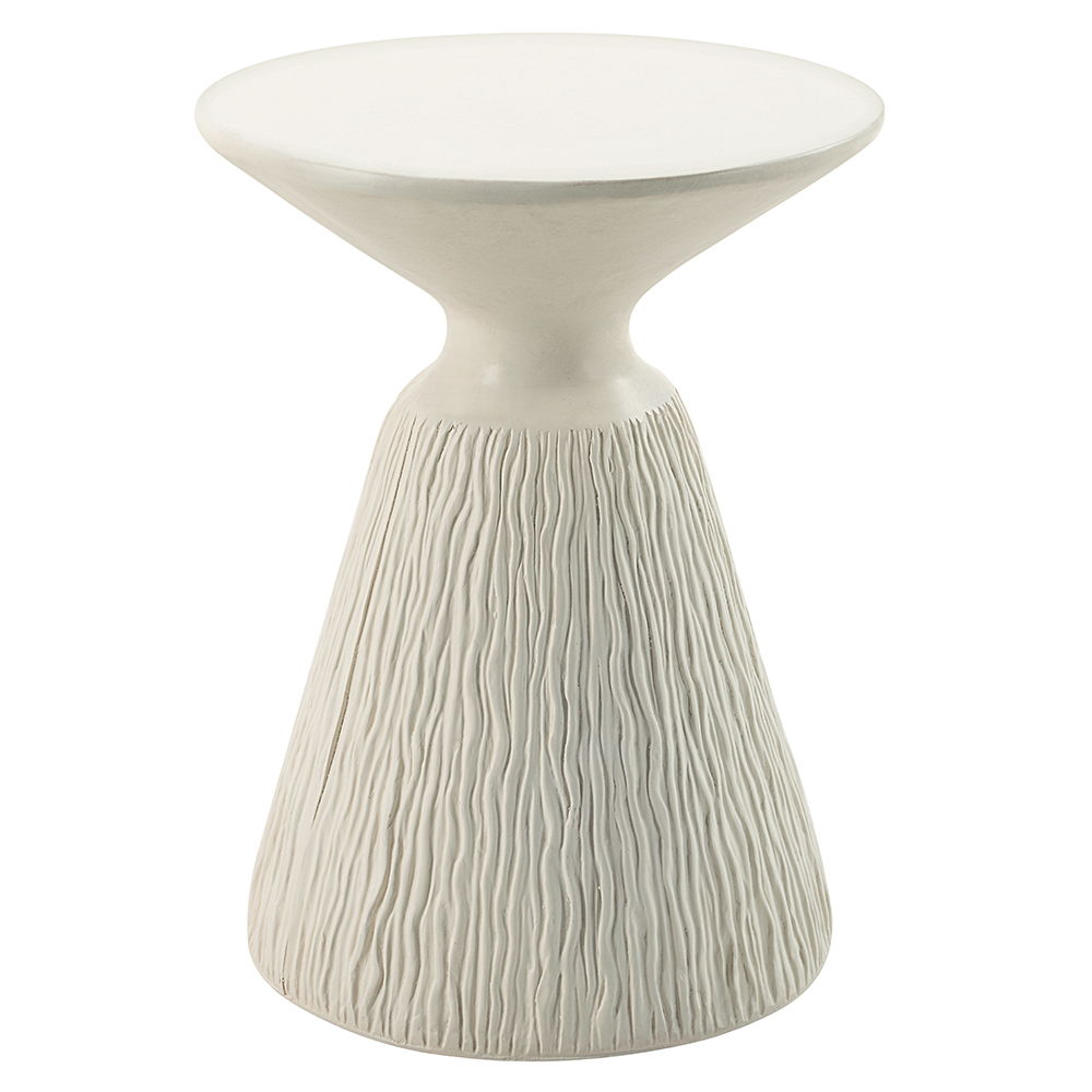 ACME Duane - Accent Table - Natural White Finish | Meri Furniture