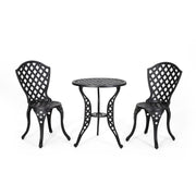 Bono Metal Bistro Set - Black