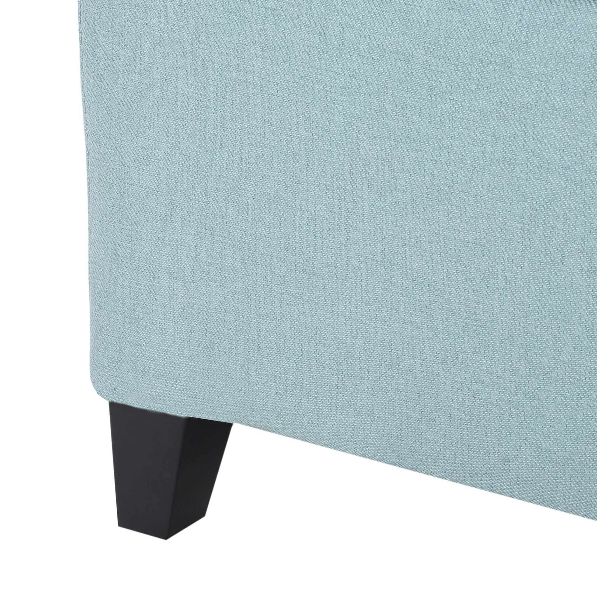 Contemporary Storage Ottoman Bench With Polyester Upholstery