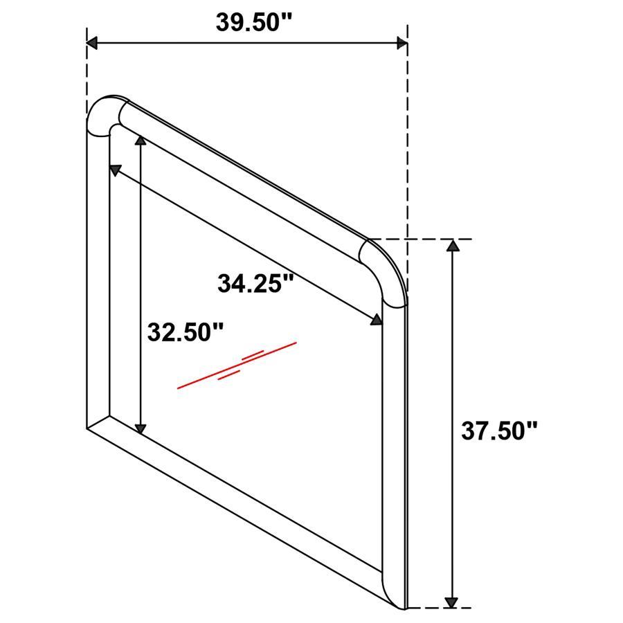 Amsbury - Dresser Mirror - Nutmeg