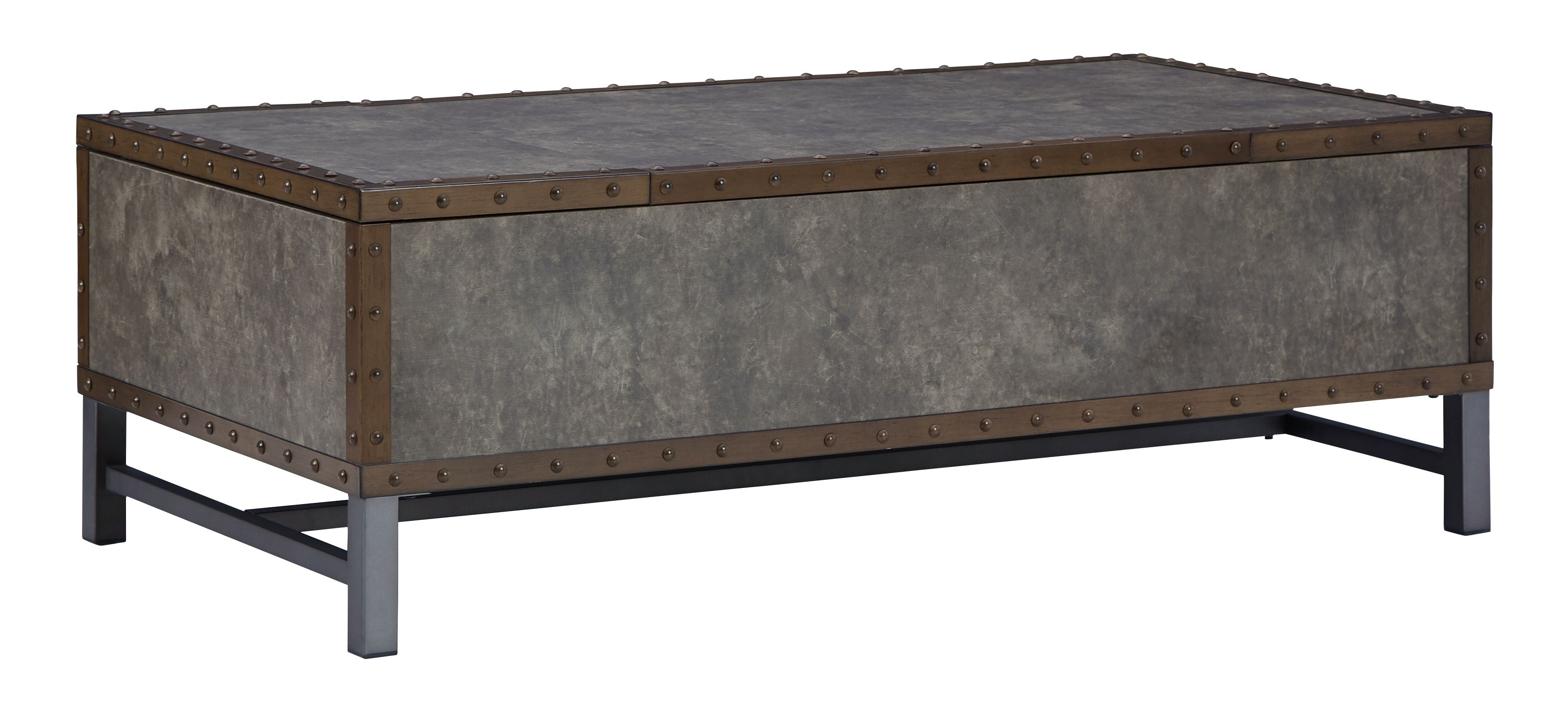 Signature Design by Ashley® Derrylin - Brown - Lift Top Cocktail Table | Meri Furniture