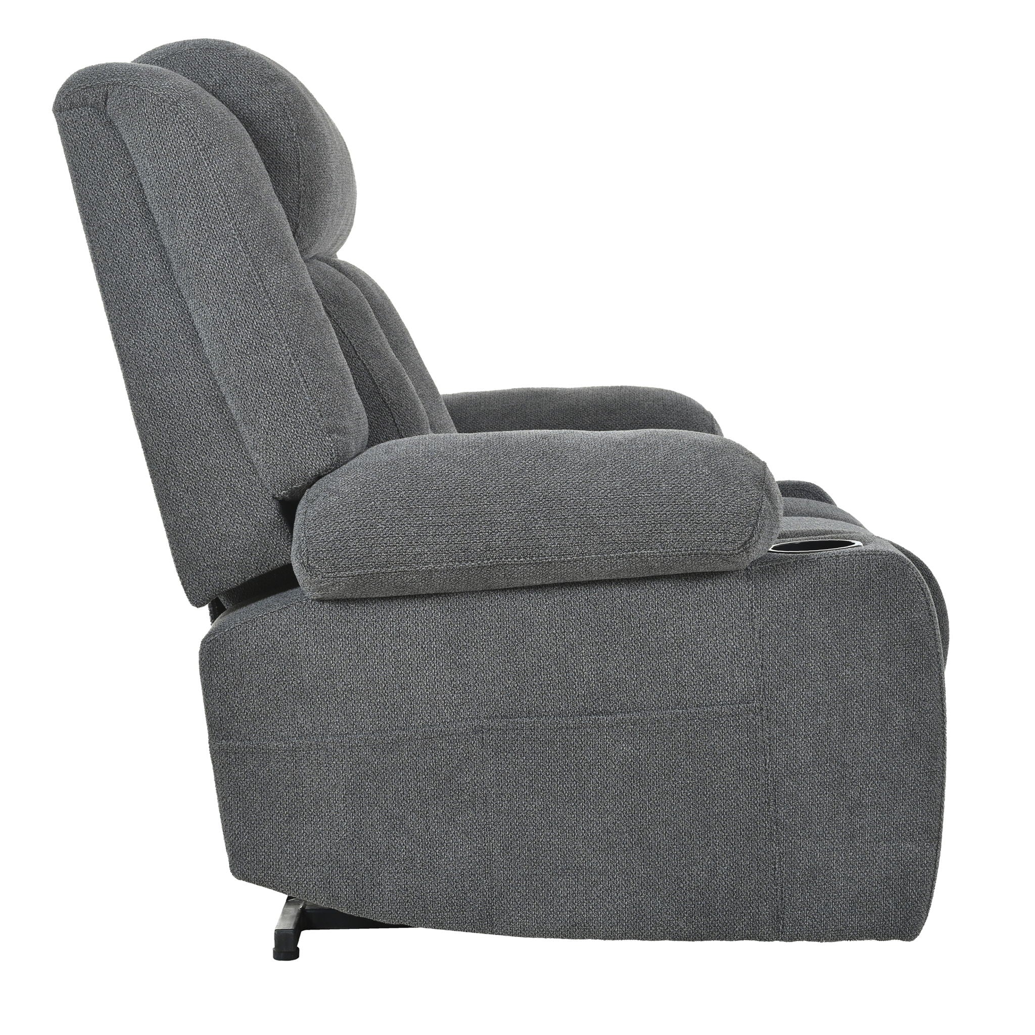 Power Lift Recliner Chair With Extended Footrest, Remote Control, Cup Holders, And Side Pockets