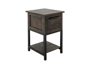 Mita - Chairside Table - Cedar Brown