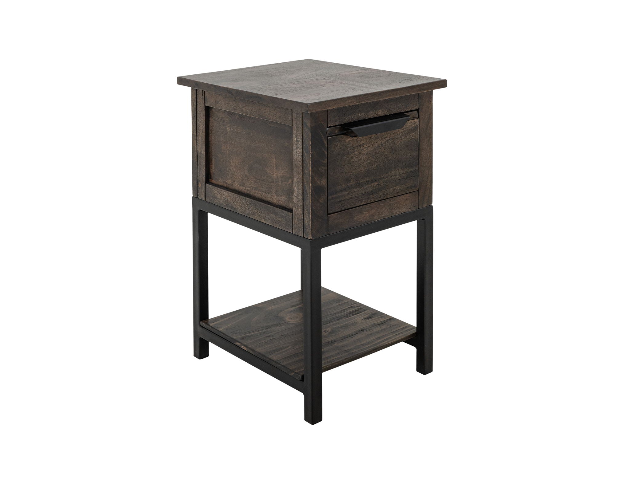 Mita - Chairside Table - Cedar Brown