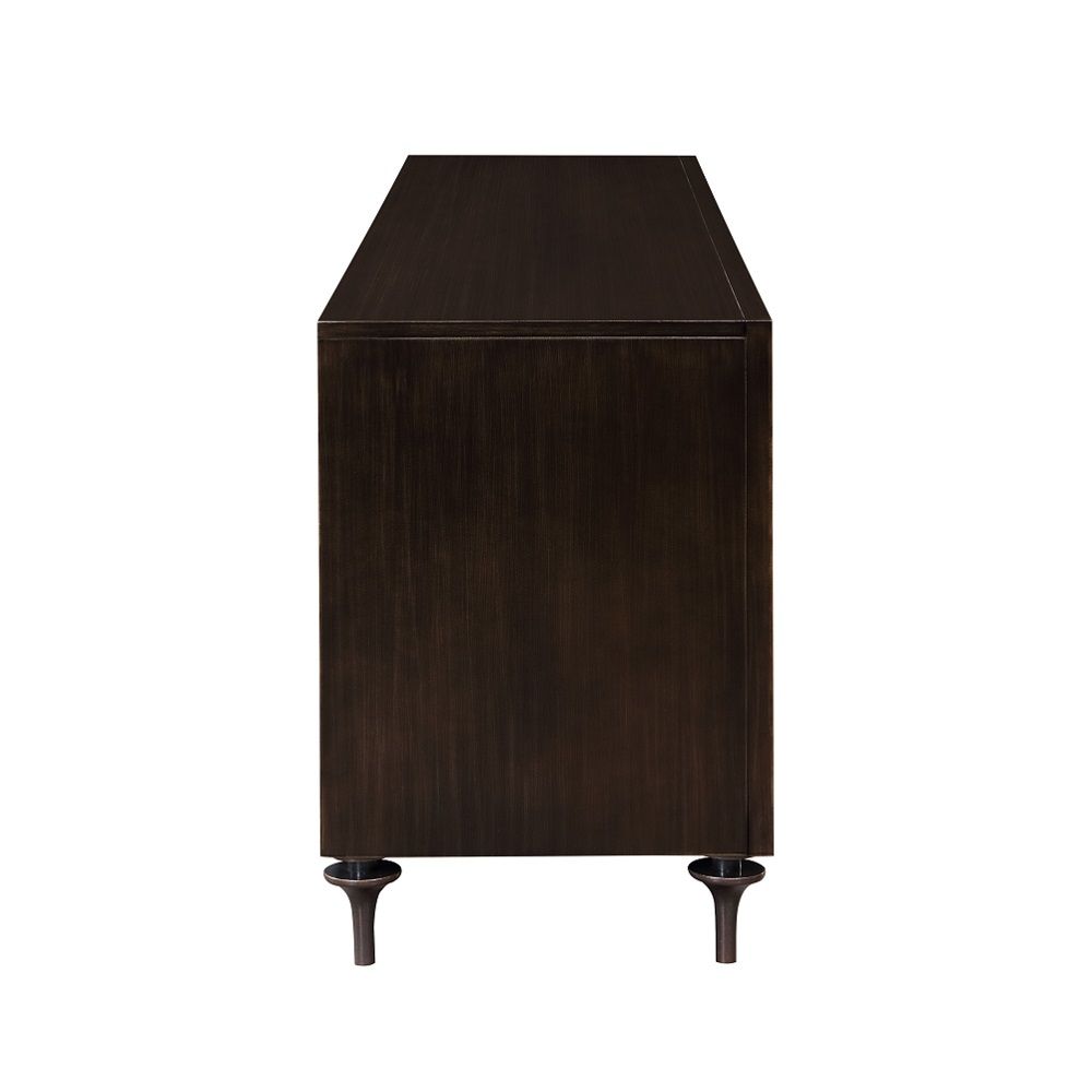 ACME Diya - Console Cabinet - Forged Bronze & Espresso | Meri Furniture