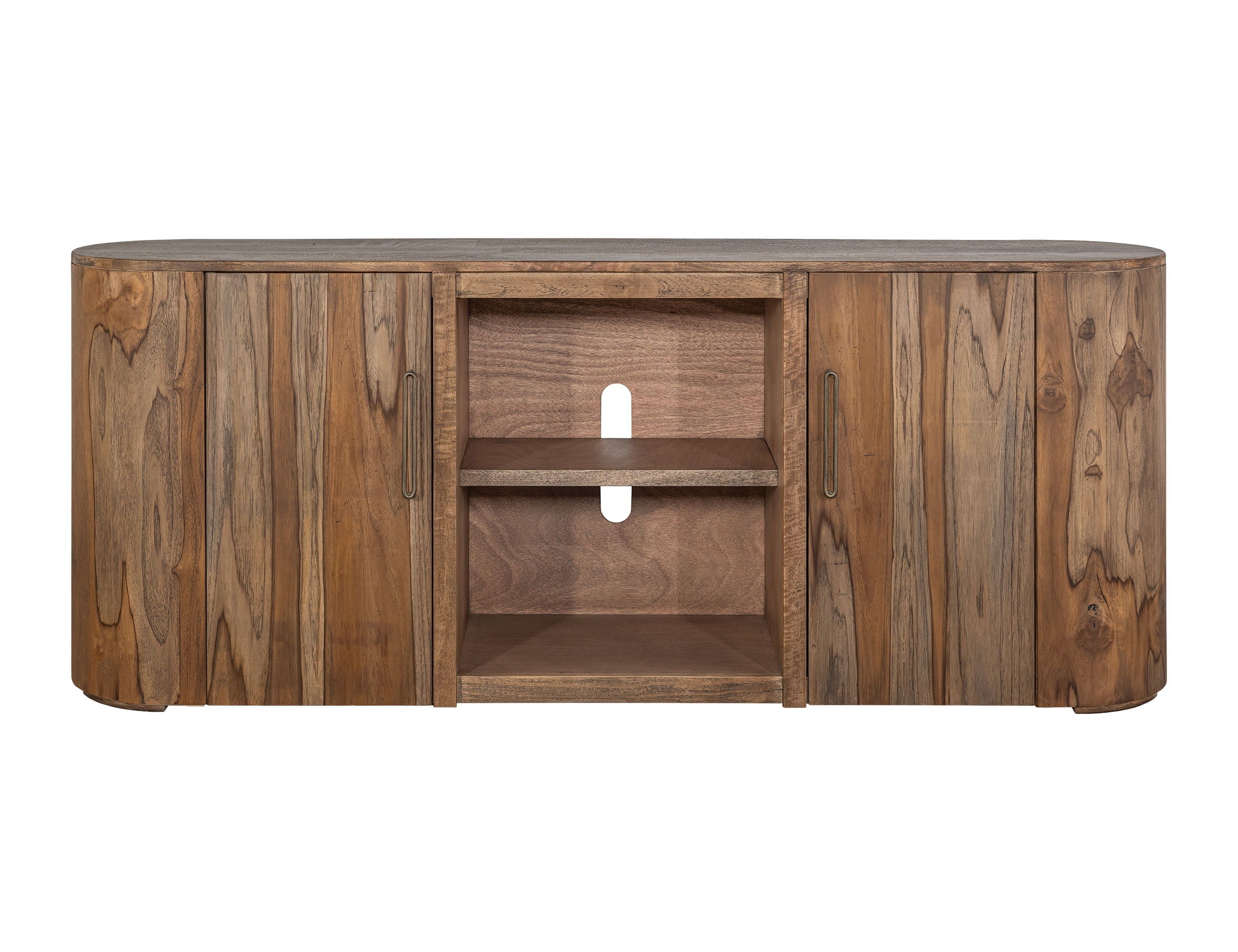 International Furniture Direct Balam - TV Stand - Brown | Meri Furniture