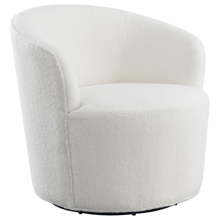 Coaster Fine Furniture Joyce - Upholstered Barrel Back Swivel Chair | Meri Furniture