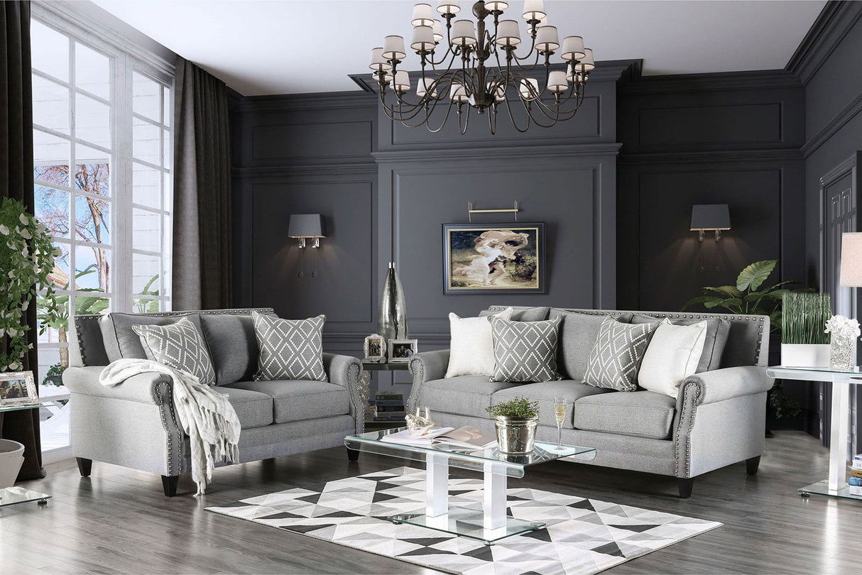 Furniture of America Giovanni - Sofa - Gray | Meri Furniture