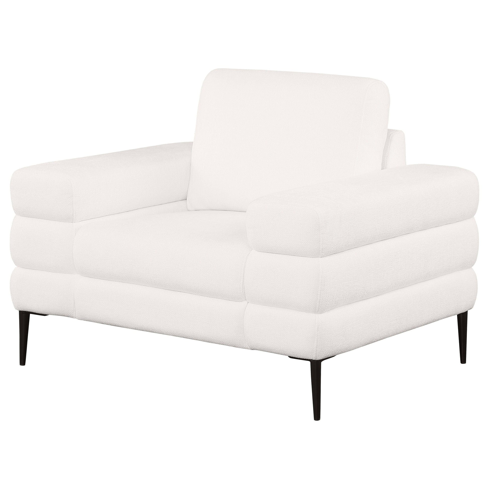 Coaster Fine Furniture Jessel - Chenille Upholstered Track Arm Chair - Ivory | Meri Furniture