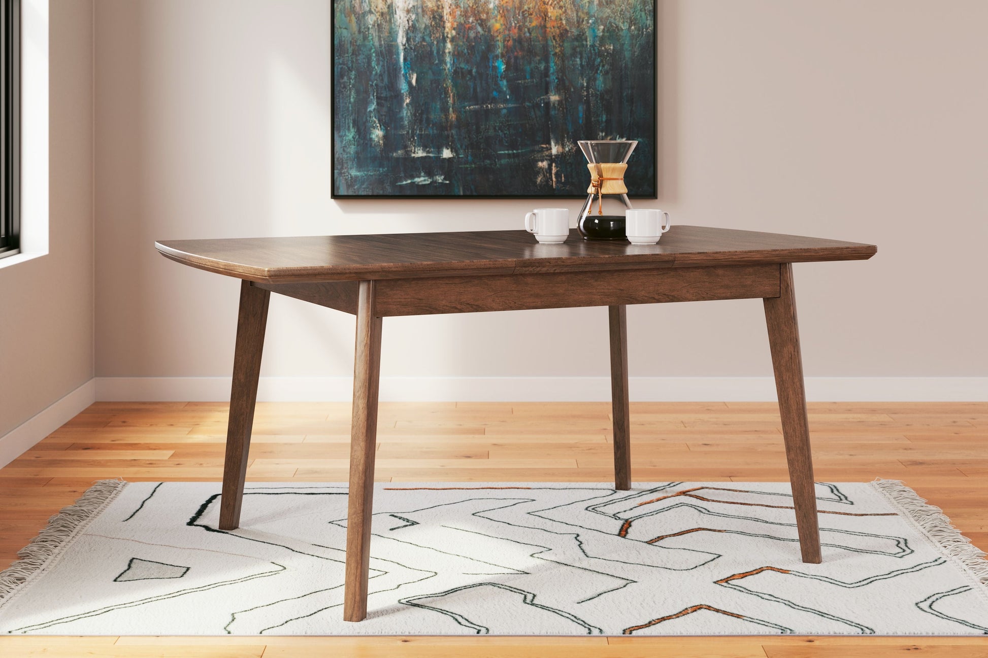 Signature Design by Ashley® Lyncott - Brown - Rectangular Dining Room Butterfly Extension Table | Meri Furniture