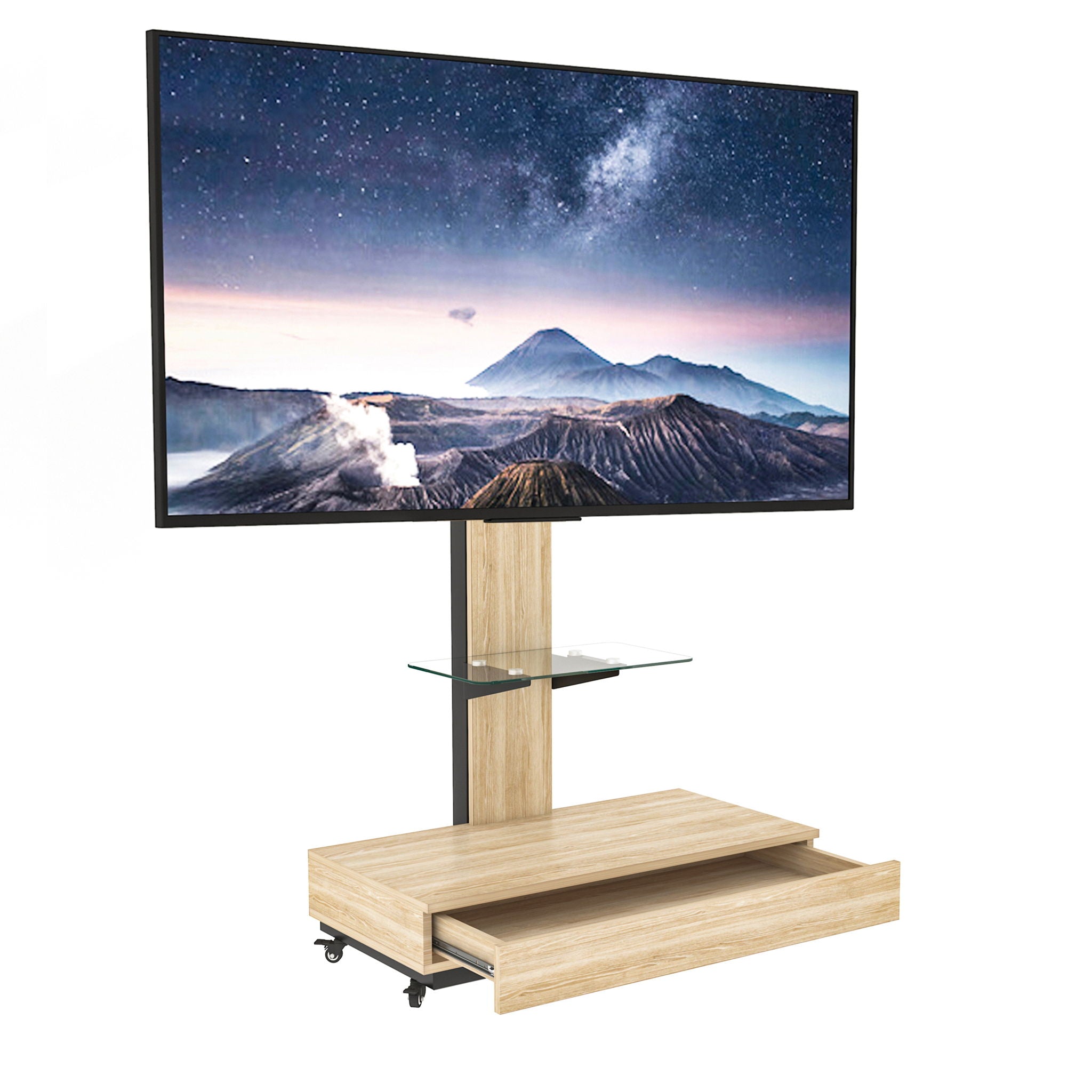 Adjustable Height Mobile TV Cart