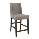 Double Bridge - Upholstered Counter Chair - Dark Brown