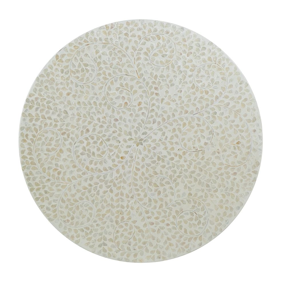 Unique Capiz Coffee Table & Pedestal Base