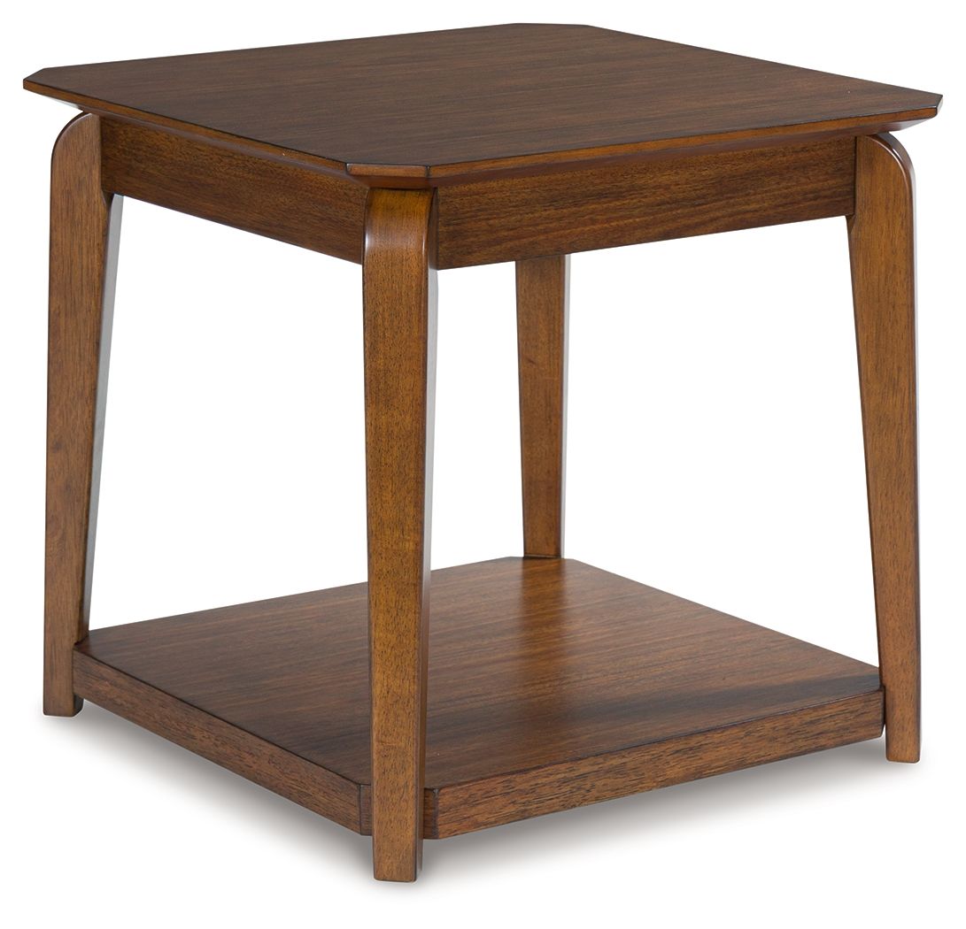 Signature Design by Ashley® Trenmour - Medium Brown - Square End Table | Meri Furniture