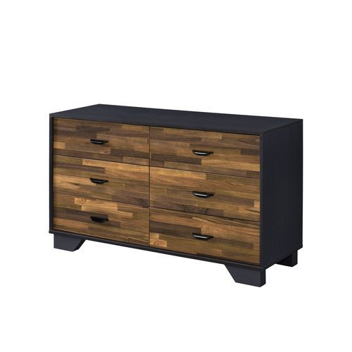 ACME Eos - Dresser - Walnut & Black Finish | Meri Furniture