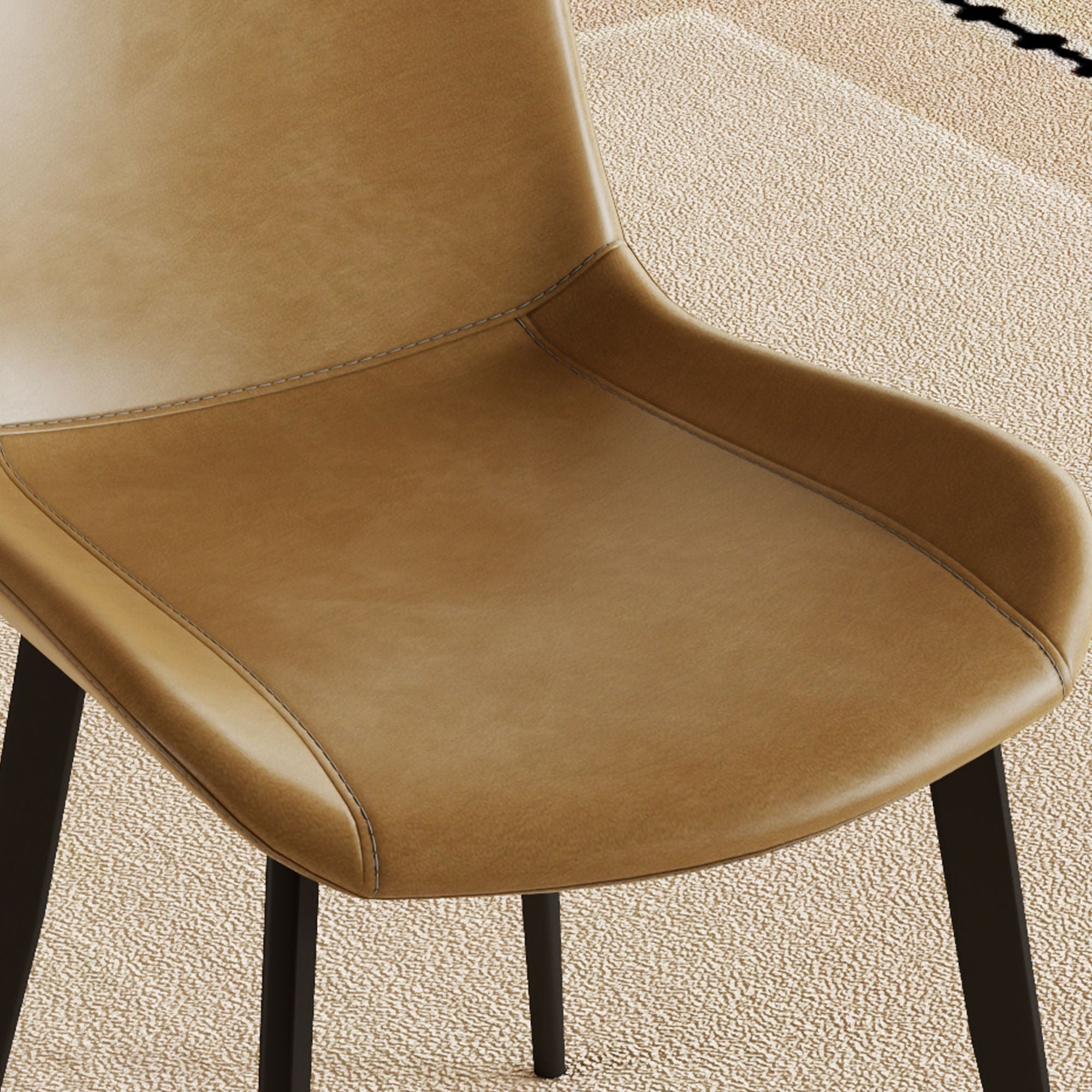 Dining Chairs With Carbon Steel Legs (Set of 4) - Brown