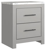 Ashley Furniture Cottonburg - Light Gray / White - Two Drawer Night Stand | Meri Furniture