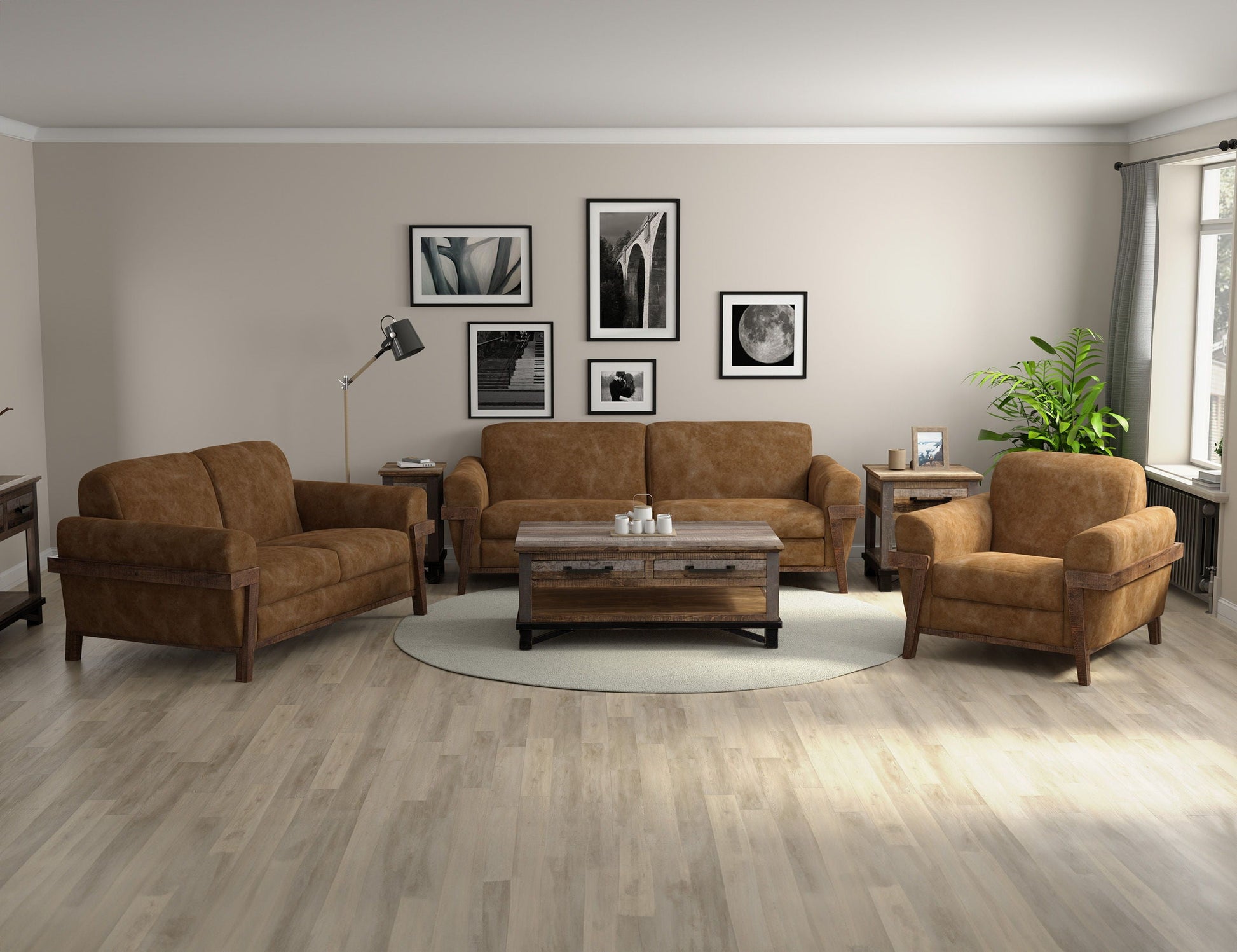 International Furniture Direct Loft Brown - Sofa | Meri Furniture