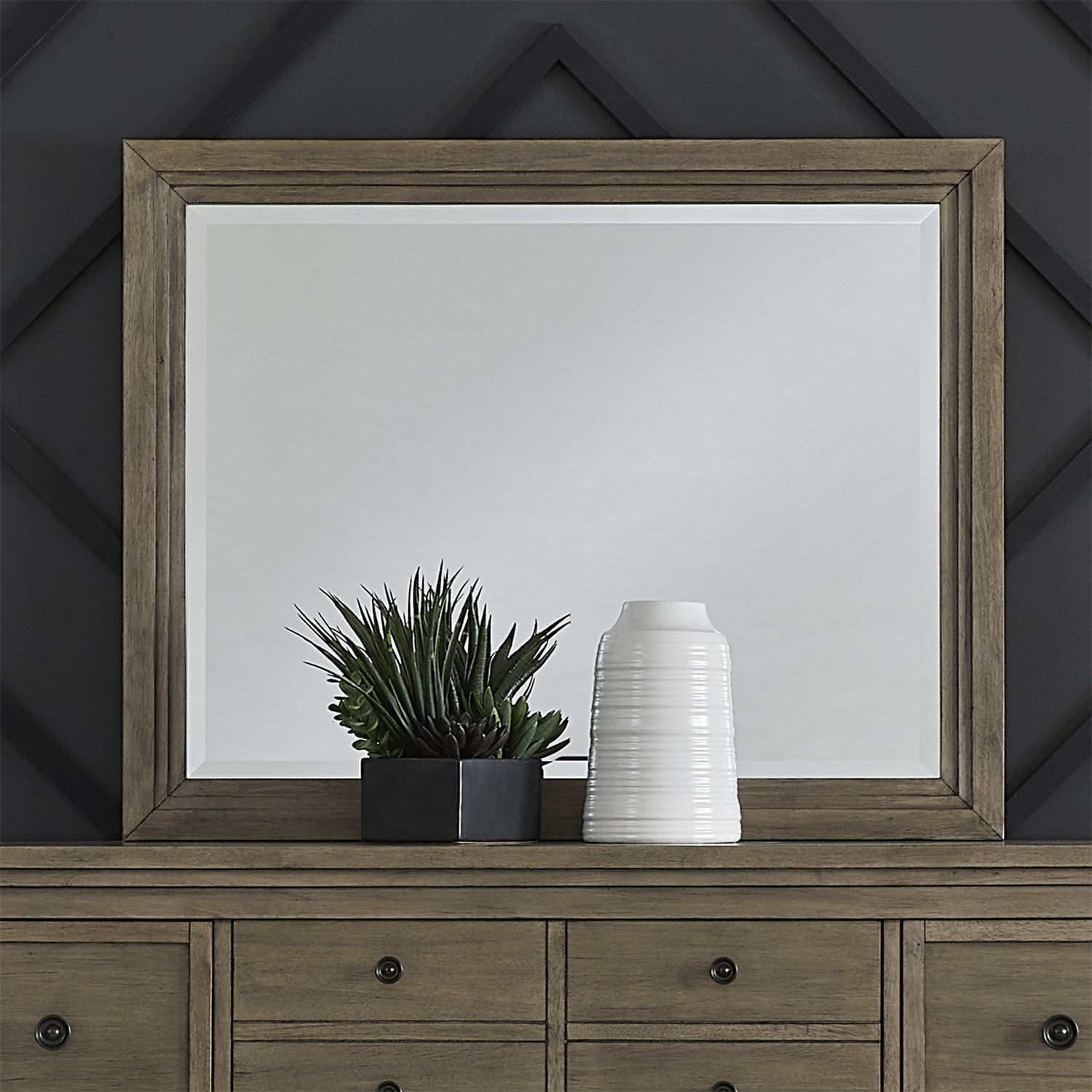 Haven Hills - Landscape Mirror - Camel Beige