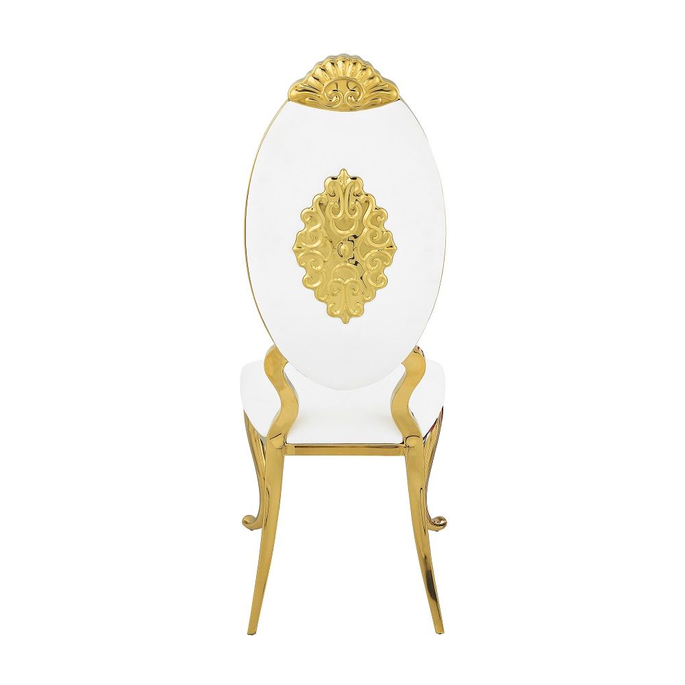 Fallon - Side Chair Set of 2) - White Velvet & Mirrored Gold