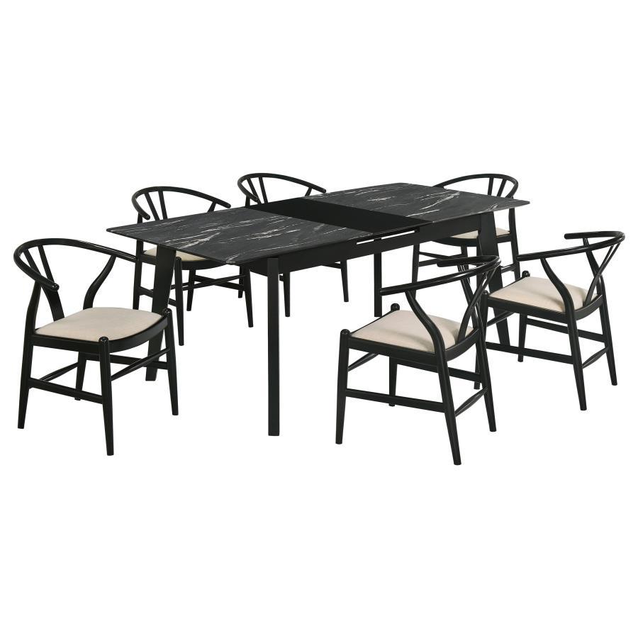 Coaster Fine Furniture Crestmont - Extension Leaf Dining Table Set | Meri Furniture