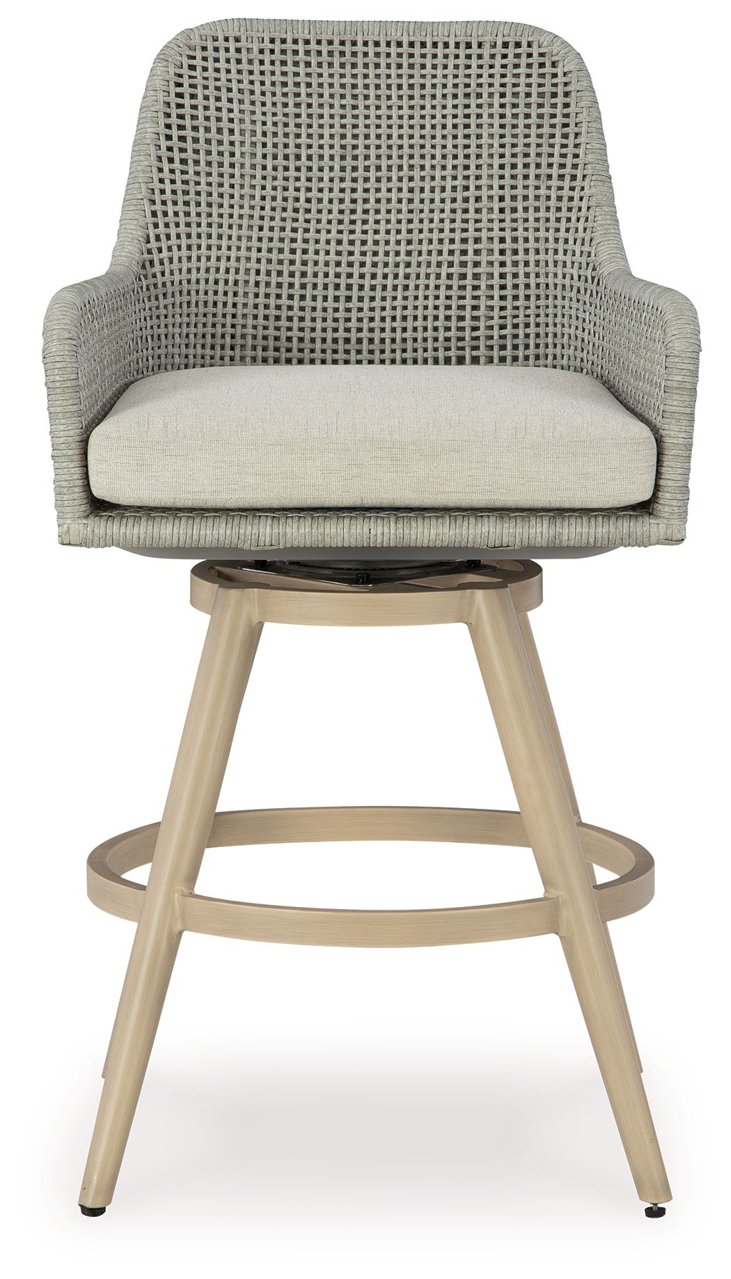 Signature Design by Ashley® Seton Creek - Beige / Gray - Barstool With Cushion (Set of 2) | Meri Furniture