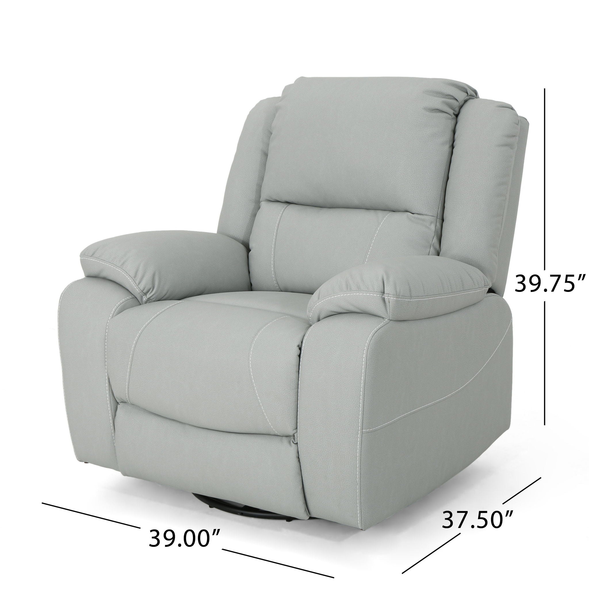 Stylish Wide Manual Swivel Standard Recliner