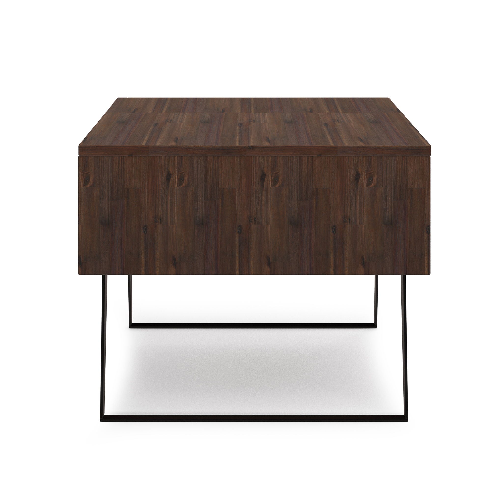 Lowry - Lift Top Coffee Table - Distressed Charcoal Brown