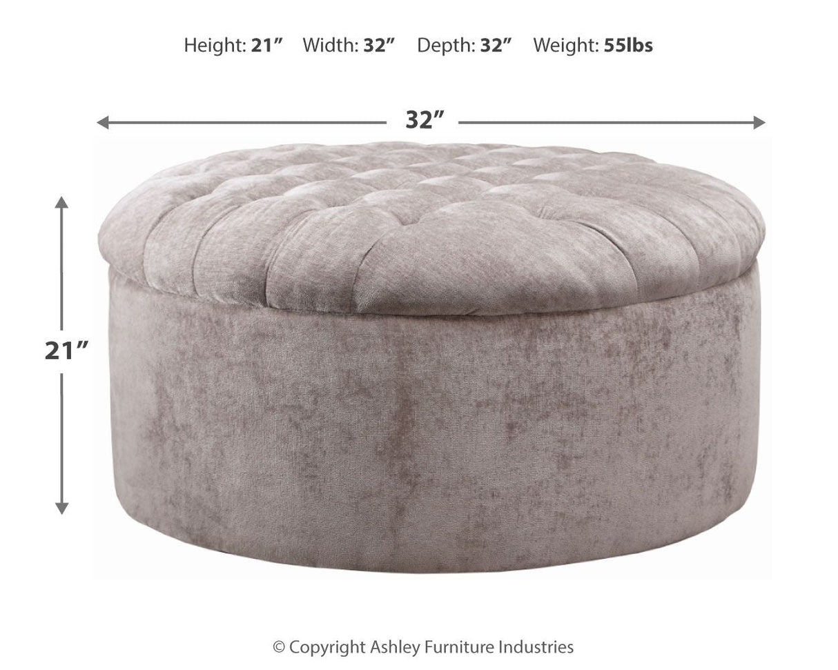 Ashley Furniture Carnaby - Linen - Oversized Accent Ottoman | Meri Furniture