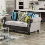 Furniture of America Mariella - Loveseat - Gray / Beige / Teal / Olive | Meri Furniture