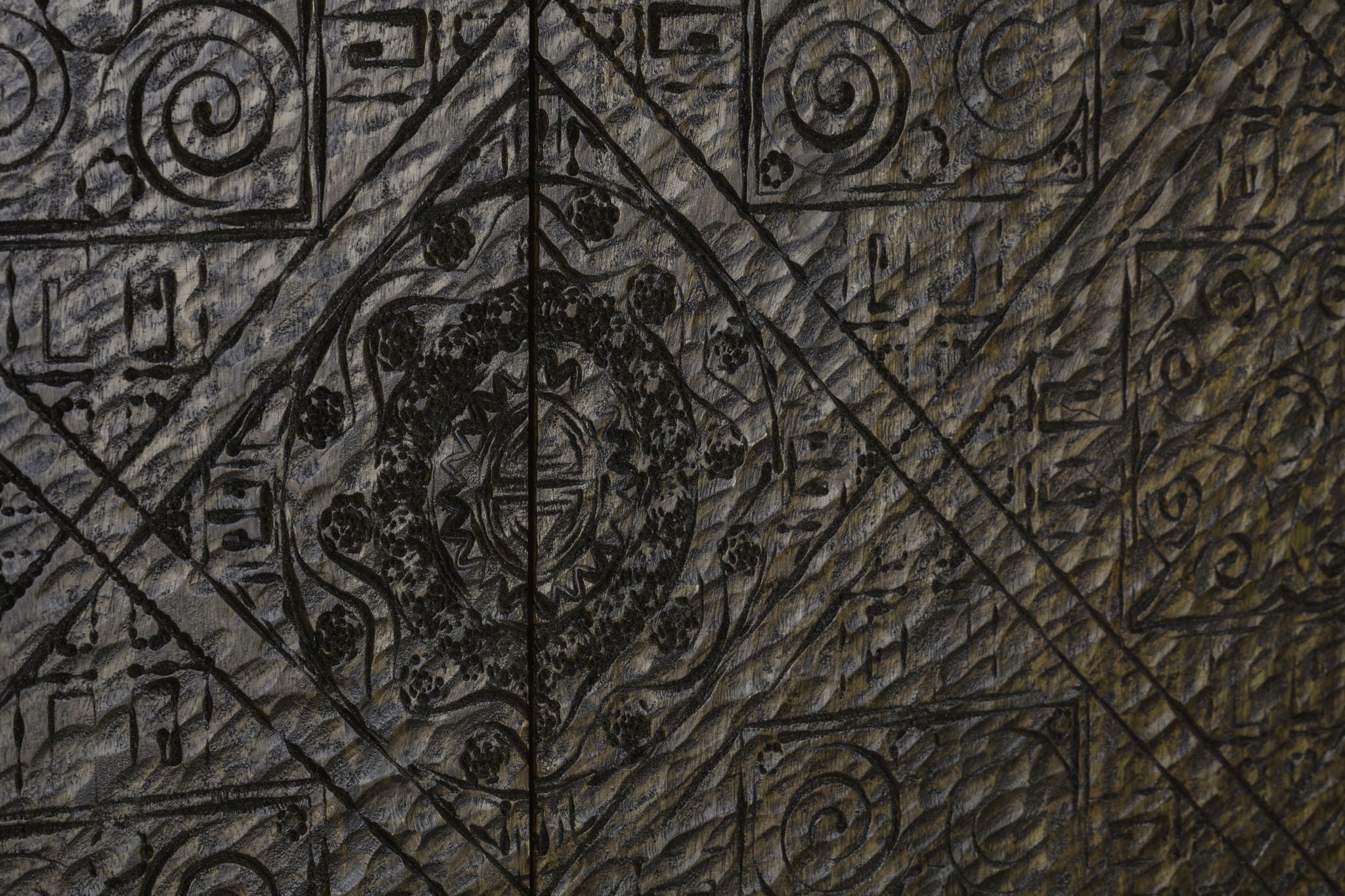 Calvary - Console Table - Gray Stone & Walnut