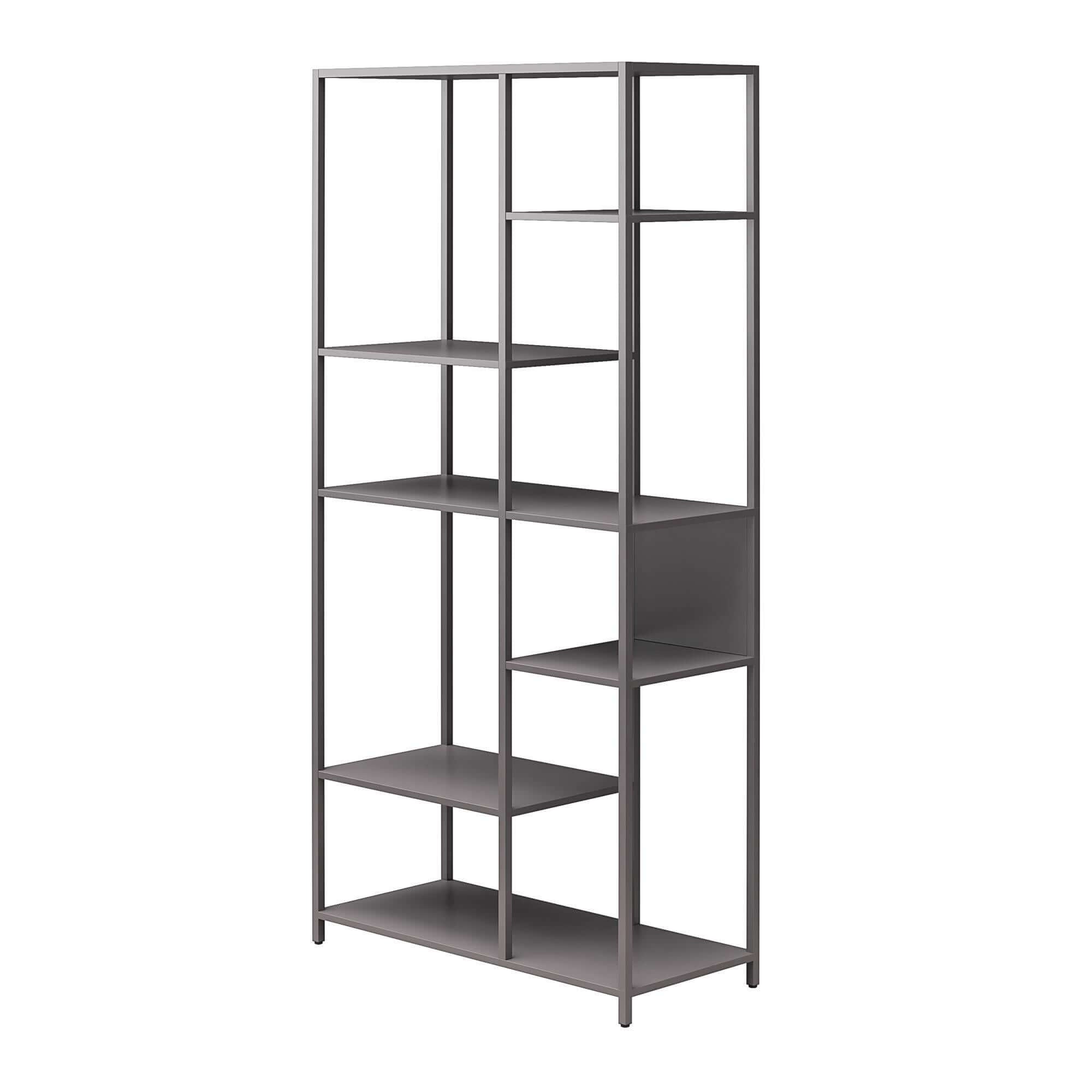 Mission District - Bookcase Room Divider With 6 Shelves - Gray