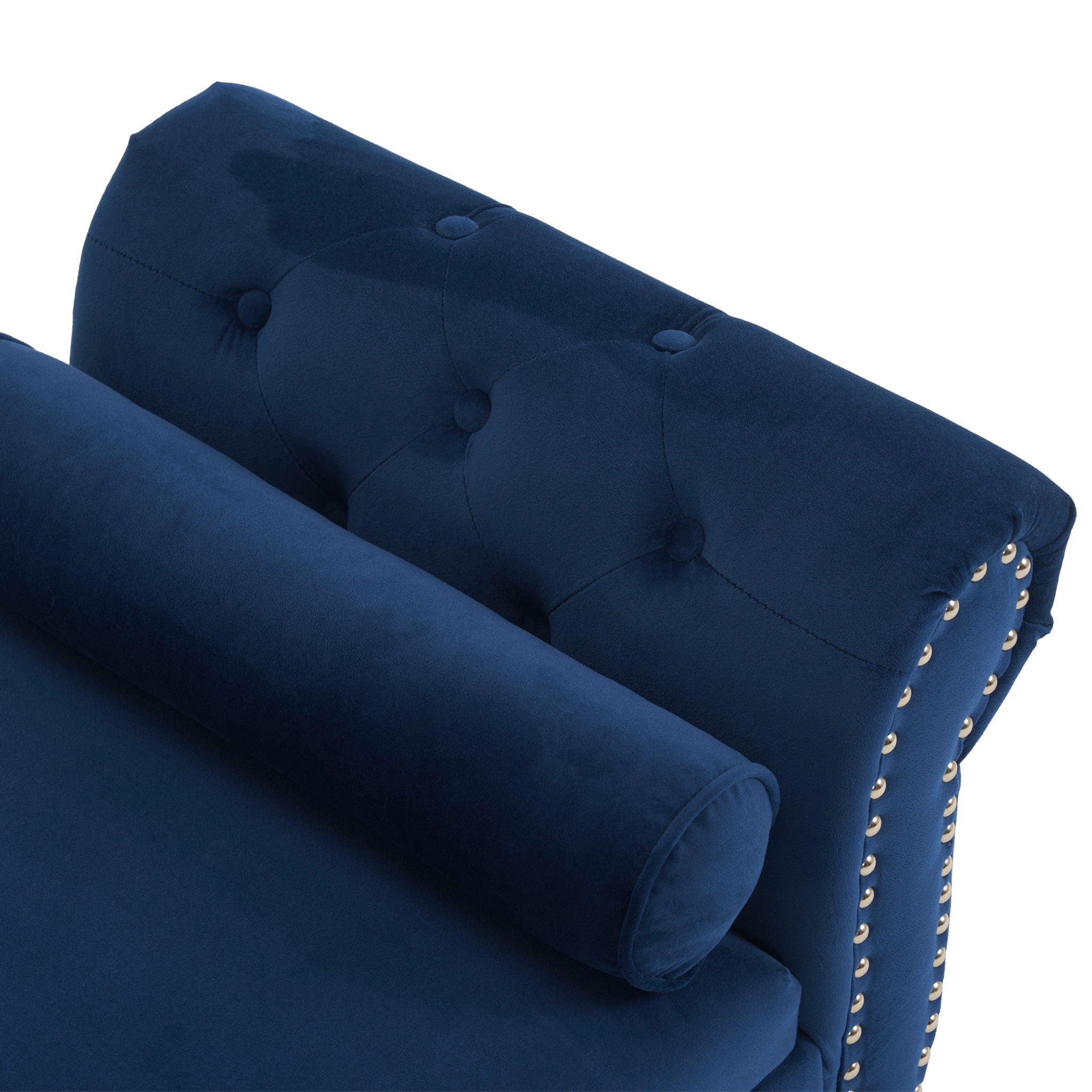 Luxurious Velvet Multifunctional Storage Ottoman Bench With Pillow