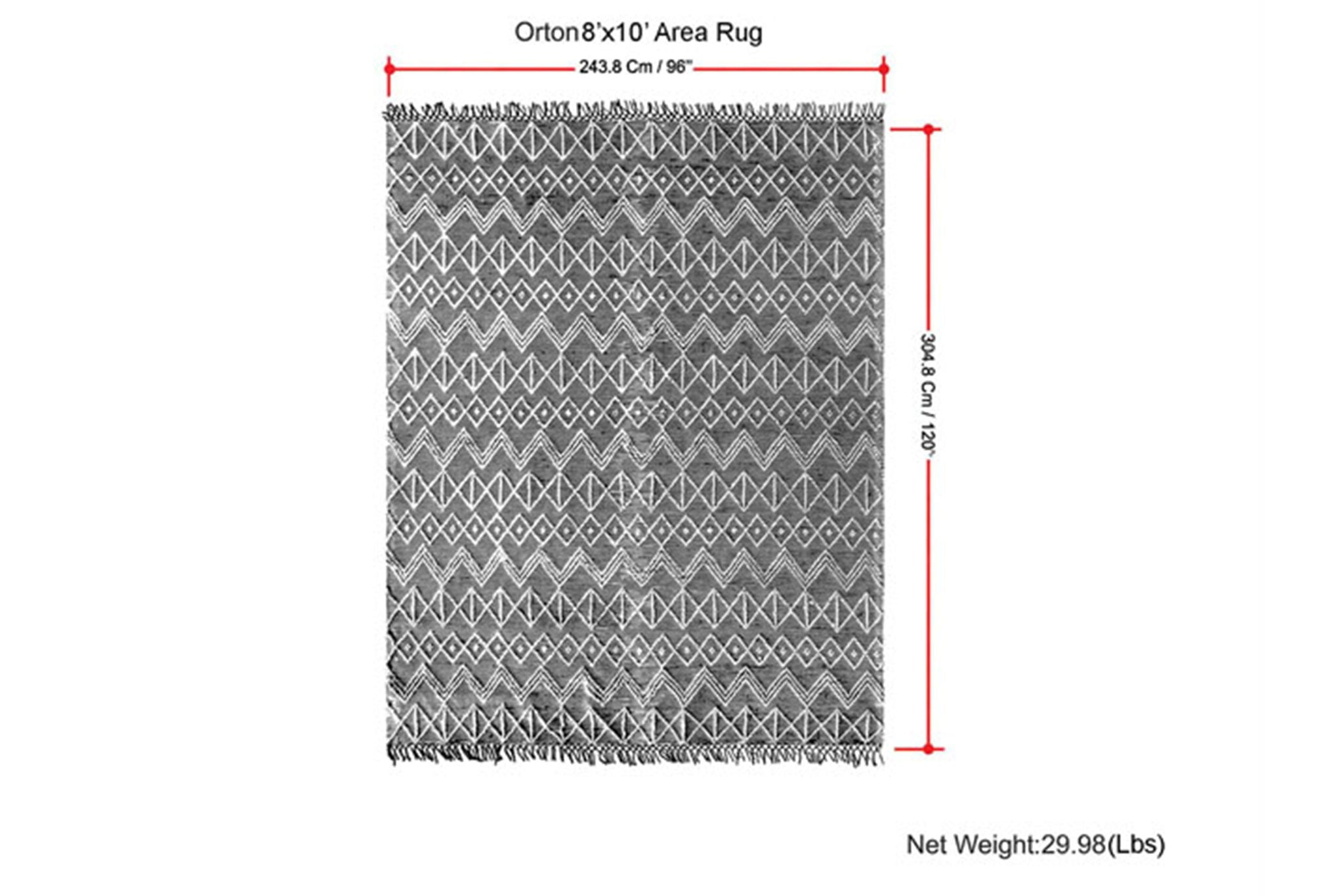 Orton - 8' X 10' Area Rug - Ivory / Taupe