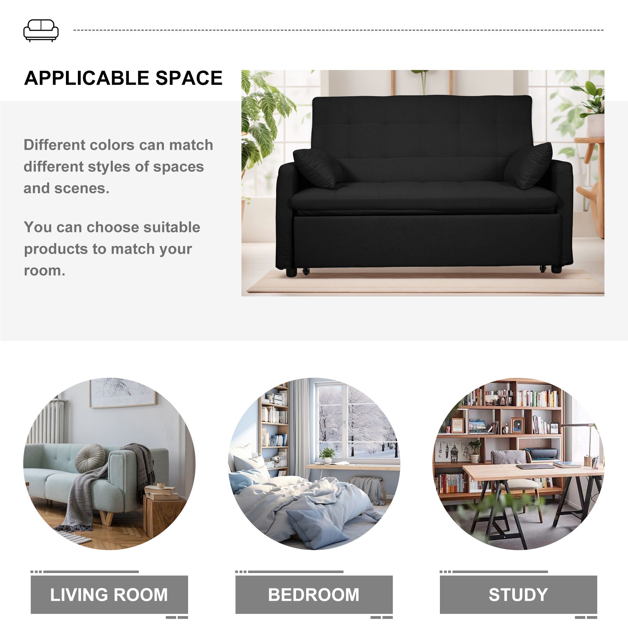 Balus - Sofa Bed Combination With Storage Pockets