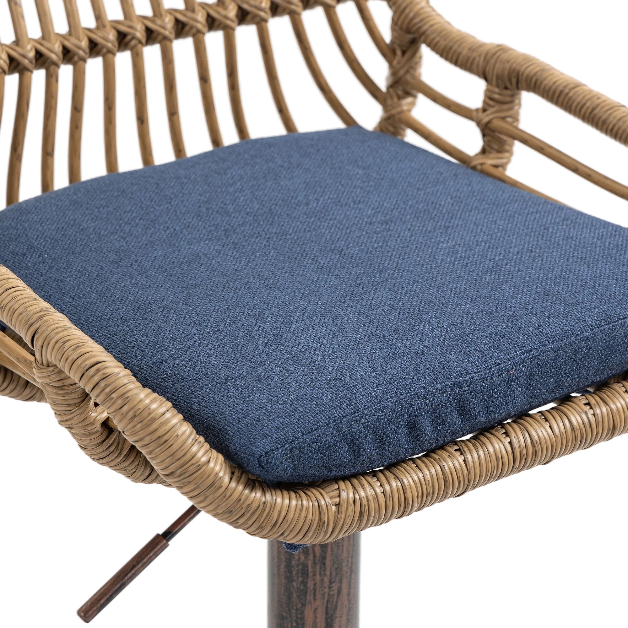 Modern Swivel Bar Stools Adjustable Counter Chairs With Footrest (Set of 2)