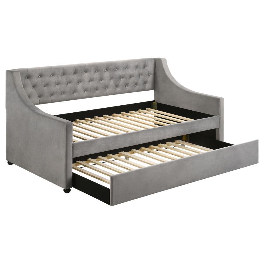 Coaster Fine Furniture Chatsboro - Upholstered Twin Daybed With Trundle - Gray | Meri Furniture