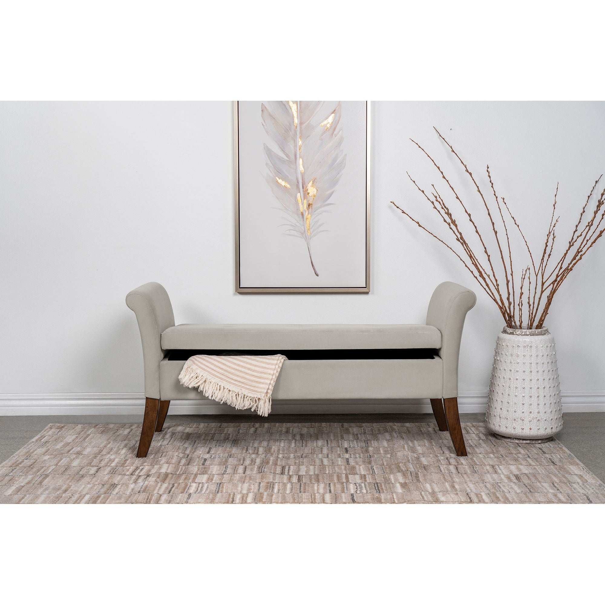 Pasley - Rolled Arm Storage Bench