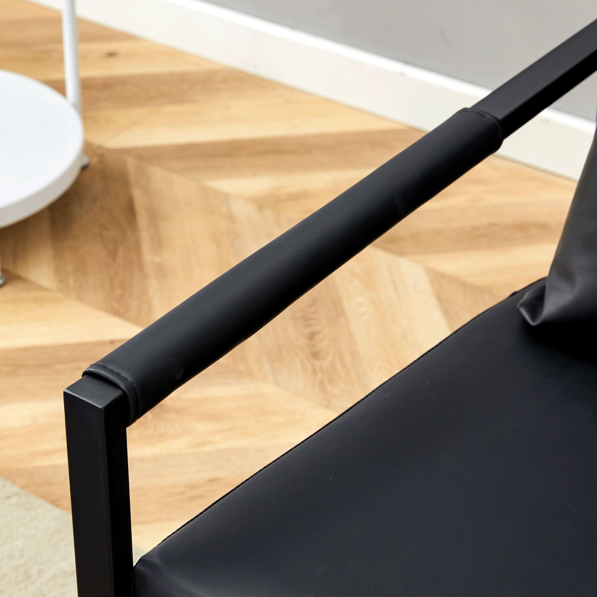 Classic Leather And Metal Frame Sofa, Ergonomically Designed, A Perfect Blend Of Modern And Industrial Styles