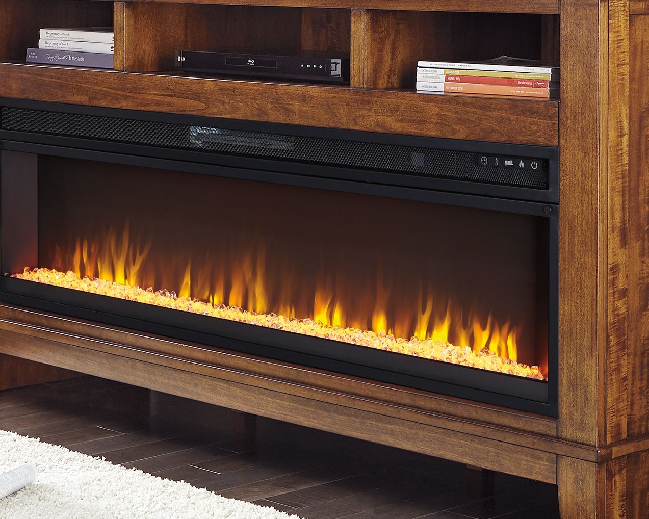 Ashley Furniture Entertainment - Black - Wide Fireplace Insert | Meri Furniture