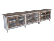 International Furniture Direct Sahara - TV Stand - Light Cream / Brown Caramel | Meri Furniture