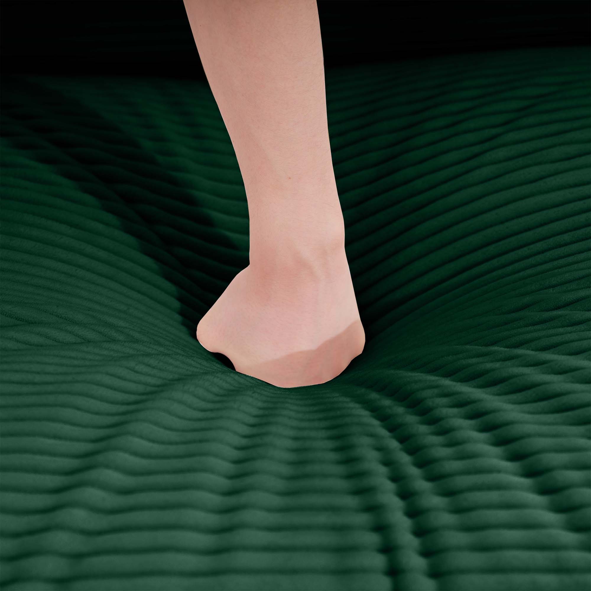 Modern Classic Corduroy Fabric Single Chair Deep Seat Sofa With Pillow