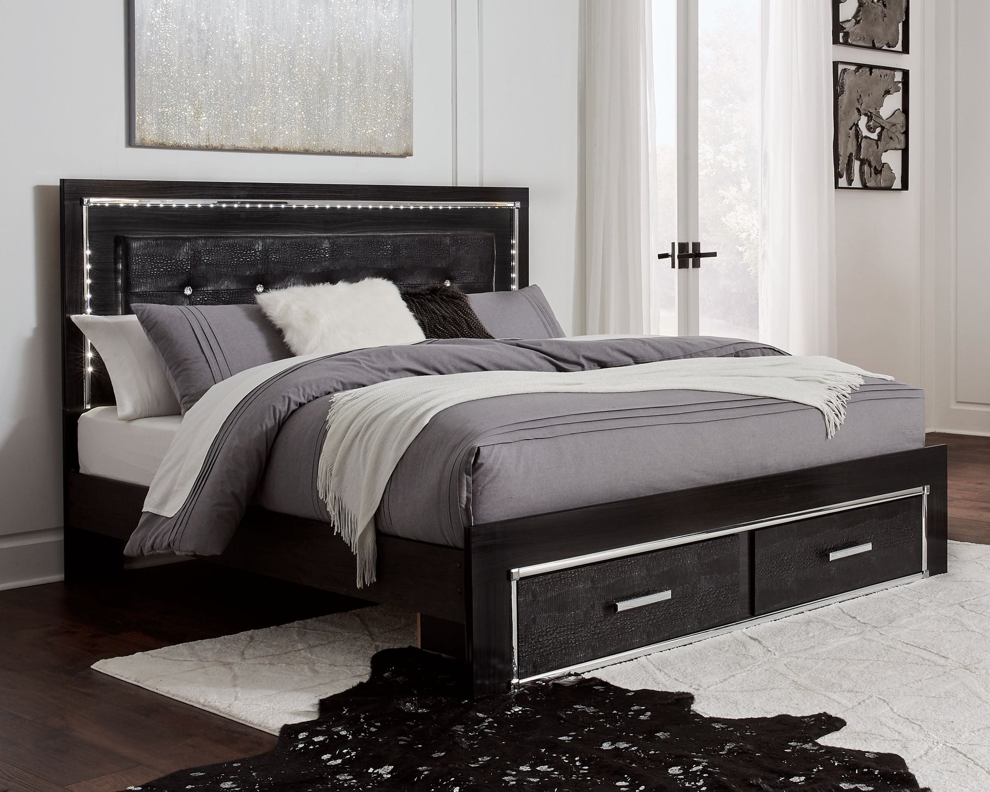 Signature Design by Ashley® Kaydell - Storage Bed With Roll Slats | Meri Furniture